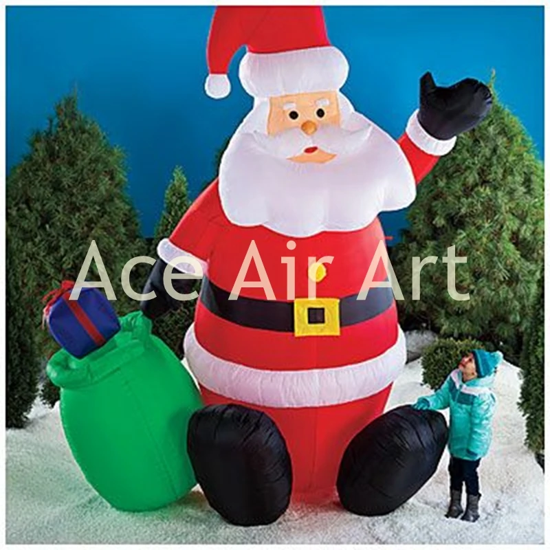 inflatable winter sale product inflatable Santa Claus sit in the snow