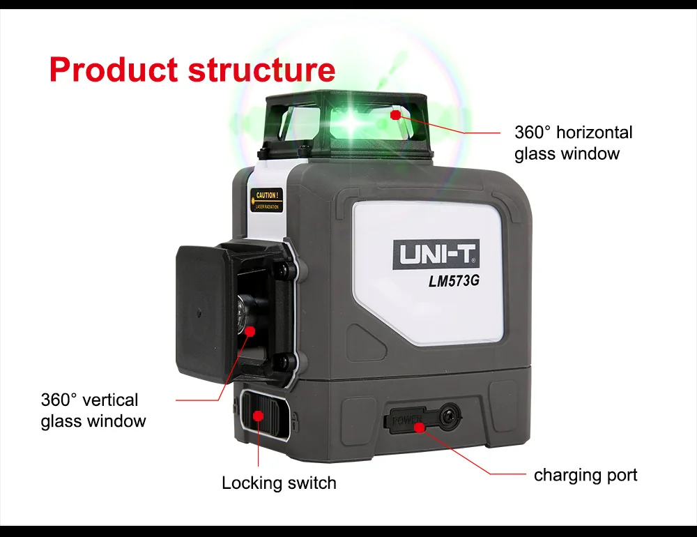 UNI-T лазерный уровень с лазером зеленого цвета 3dlaser 12 линий 8 линий 360 градусов авто-Балансирующий перекрестный лазерный измеритель уровня LM572G LM573G LM573LD