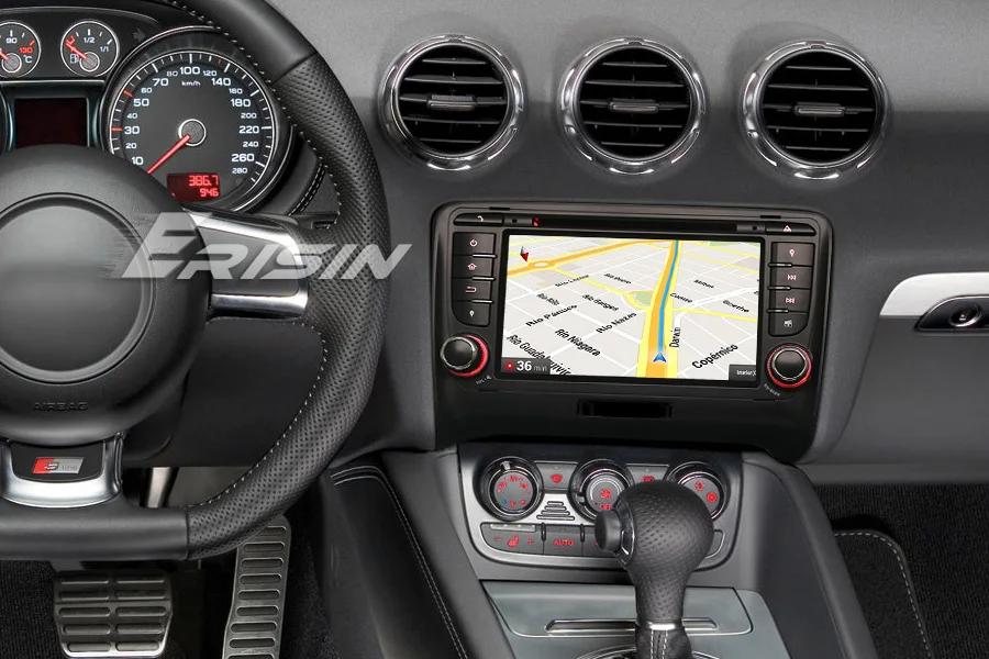 Best 7" 4GB RAM 32GB ROM Android 9.0 OS Car DVD Multimedia Navigation GPS Radio for Audi TT MK2 2006-2014 with Split Screen Support 3