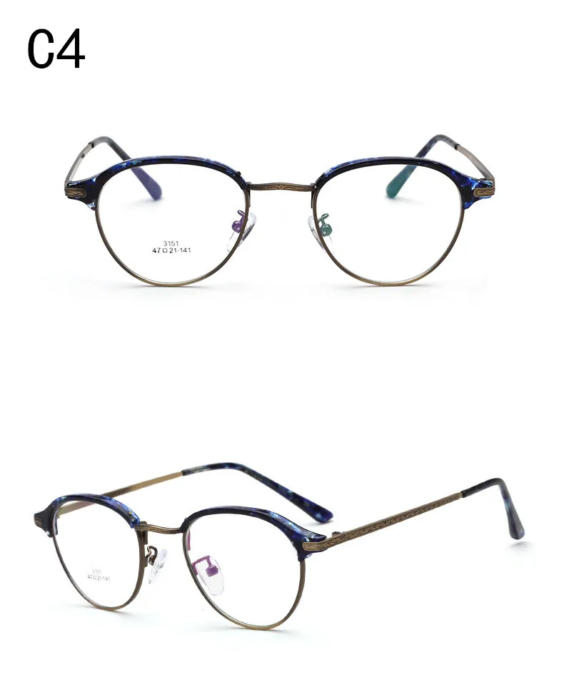2018 Оправы для очков Винтаж оптические очки кадр близорукость круглые металлические очки унисекс Óculos де Грау очки