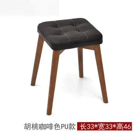 Креативный стул дома твердая древесина обеденный стол ткань туалетный стул мода макияж барный стул - Цвет: Color 7