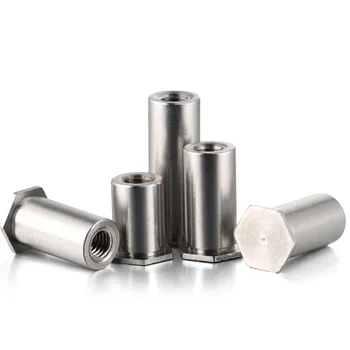 

20pcs M4 stainless steel blind hole Hexagon pressing in nut screw Rivet stud Machine screws 12~25mm length Bottom hole 7.2mm