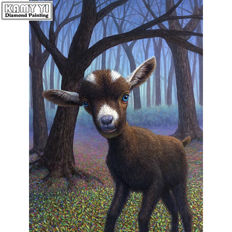 KAMY YI 5D DIY алмазная живопись Вышивка животное Ослик полная квадратная/круглая