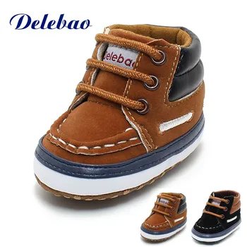 

Delebao Winter Frosted Texture Soft Bottom Cotton Toddler Shoes By Hand Baby Shoes Cotton Shoes Keep Warm Lace Up First Walkers