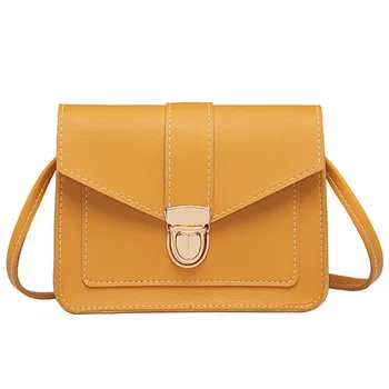 

Fashion Small Crossbody Bags for Women 2020 Mini PU Leather Shoulder & Messenger Bag for Girl Yellow Bag Ladies Phone Purse