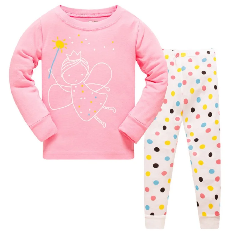 

kids pajama sets girls angel Cartoon pijamas children cotton Casual Family sleepwear children's pajamas girls cute pajamas