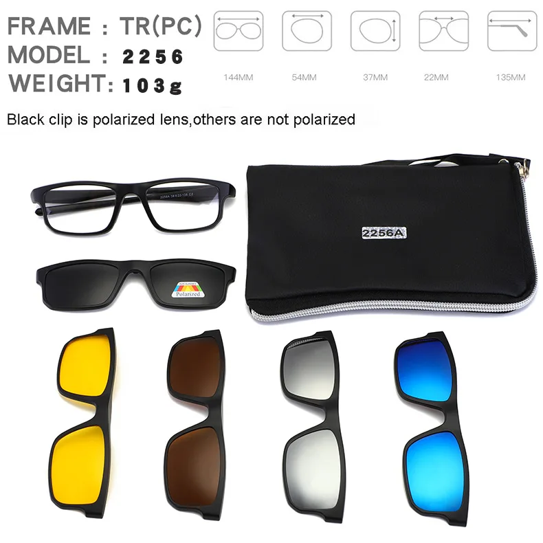 Зажим на Винтаж поляризованных солнцезащитных очков Для женщин Для мужчин вождения защитные очки, оправа, комплекты, 5+ 1 Солнцезащитные очки Lunettes Oculos