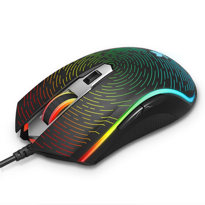 RAPOO V25S RGB оптическая игровая мышь USB Настольная проводная 16 миллионов цветов для