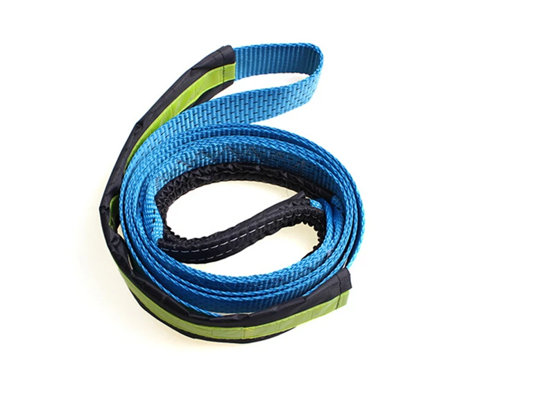 

8 Tons 4 Meters Powerful Widen Thicken Tow Rope SUV Emergency Rescue Trailer Belt U-hook With Night Reflective Satety Strip