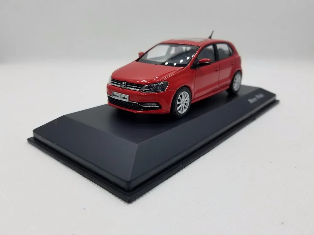 1:43 литая под давлением модель для Volkswagen VW New Polo 2014 Красный хэтчбек Игрушечная