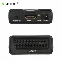 KEBIDU 1080P Scart Converter Audio Video Adapter HDMI-kompatibel zu SCART Für HDTV Sky Box STB Für Smartphone HD TV DVD Neueste