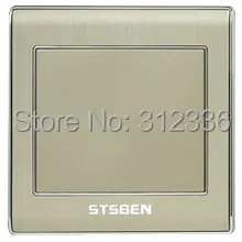 Клеммная колодка международный стандарт пустая розетка настенная розетка питания Шампань алюминиевая тяга