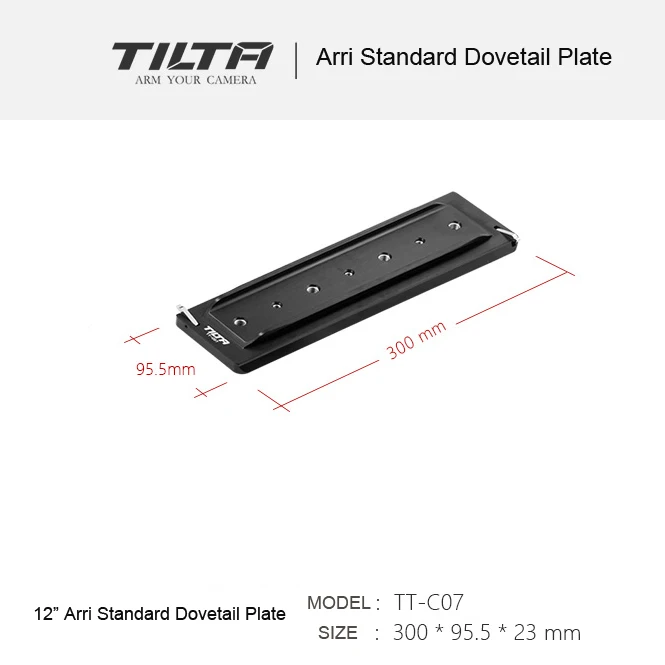 Tilta TT-C07 1" /14"/1" /24" ARRI Стандартный легкий плата для шипа крепление установка камеры и совместимость Arri Стандартный опорная плита