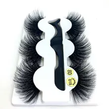 Новинка 25 мм поддельные ресницы норковые ресницы естественное драматическое объемное наращивание ресниц Накладные ресницы+ Пинцет