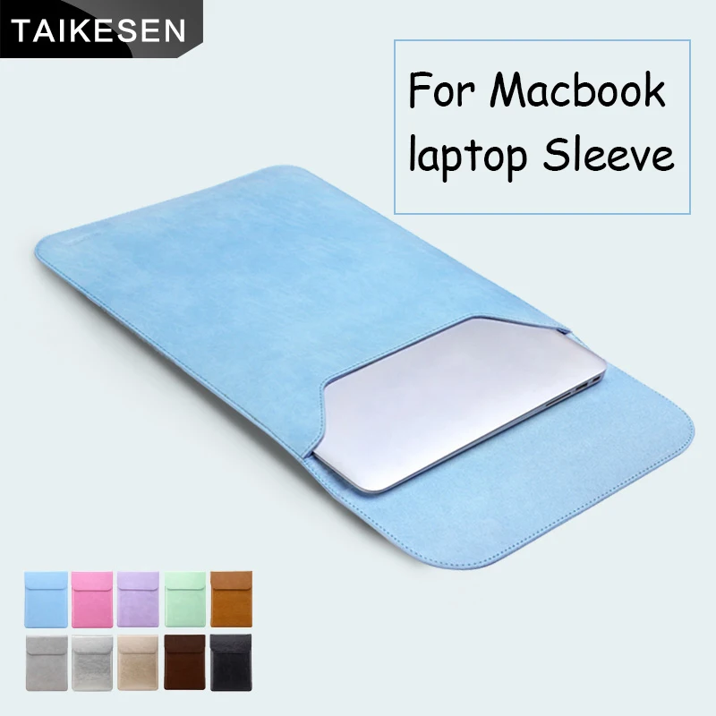 For Macbook PC laptop Sleeve bag PU Leather Protective Cover Case Sleeve Shell Bag For Macbook Pro Retina PC 11 12 13 15 inch