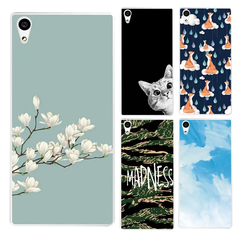 Sky Soft Clear TPU Phone Case For Sony Z2 Z3 Z4 Z5 C3 C4 C5 Fox Cat Dog Printed Luxury Shell Bags Protective Cover Free Shipping | Мобильные