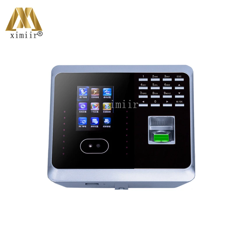 

Biometric face recognition time attendance UF100 face+fingerprint+password time recording with free software WIFI time clock