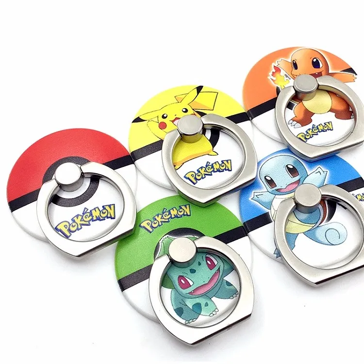 

100pcs/lot New Game Pokemons Go Phone Ring Holder Stand Anti-fall 360 Degree Ball Shape Holder Stand Finger Grip For Tablet