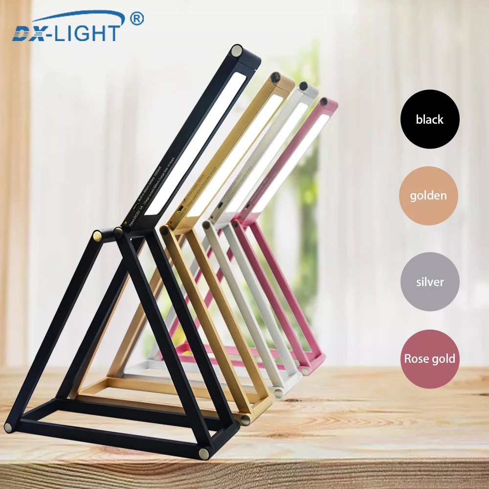 

Rechargeable Led Desk lamp USB Table Lamp With Reading Book Night Light LED Desk lamp Table 360 Degrees 4-section Folding light