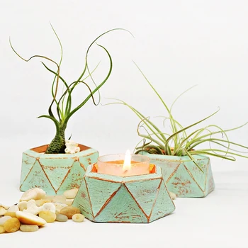 

Concrete flower pot mold silicone candlestick mold DIY design garden pot mold