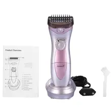 Kemei Перезаряжаемые женщина Эпилятор Электрический Леди бритвы Триммер для удаления волос машины депиляция тела Красота инструменты Наборы ЕС Plug