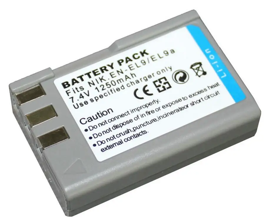 

EN-EL9A EN EL9A ENEL9A EL9 Digital Camera 1250mAh Battery for Nikon D60 D40 D40X D5000 D3000 EN-EL9 EL9 bateria celular