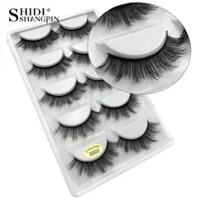 

SHIDISHANGPIN 3d mink eyelashes full strip lashes makeup false eyelash natural long eyelash extension 3d mink 5 pairs eyelashes