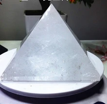 SCY 307 + + + Natural Pirámide de cristal blanco mal adosado feng shui adornos de diez cm estándar en Pirámide(China)
