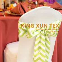 100 шт. Атлас Chevron стул с ленточным бантом для банкета Свадебная вечеринка банкет галстуки-бабочки ремесло украшение для стула