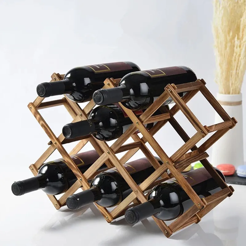 ALWAYSME деревянная стойка для бутылок красного вина, держатель для бара, витрина, полка для хранения красного вина, экономия места, кухонные столешницы, винный погреб