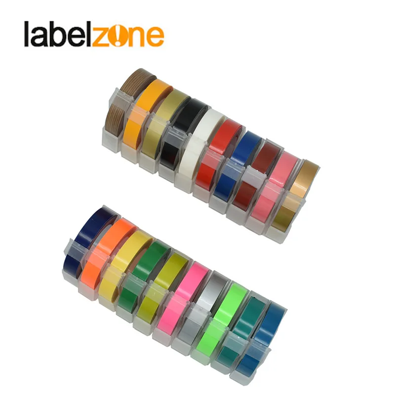 20 colors Dymo 9mm 3D Plastic Embossing Label Tape Compatible Dymo 1610