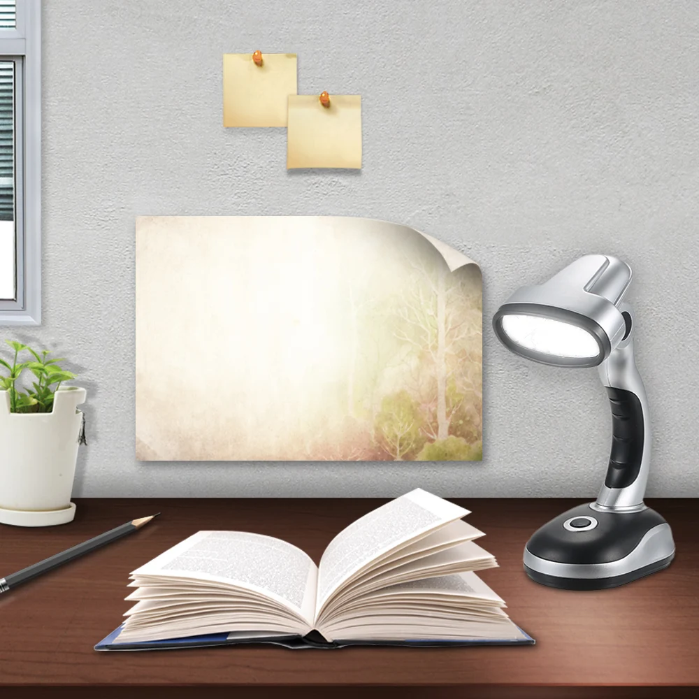 

12 LED Portable Desk Light Table Lamp Led Reading Light Operated Adjustable Illumination Angle for Working Students Reading