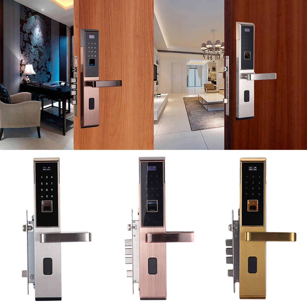 

5 in 1 Smart Door Lock Fingerprint Digital Doorlock Biometric Keypad Security