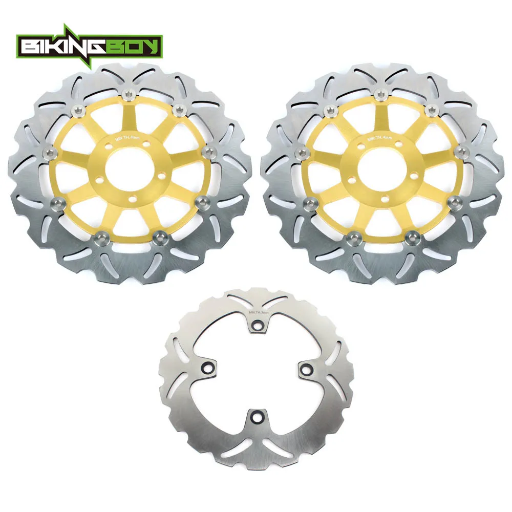 BIKINGBOY ZR 550 ZEPHYR 90-01 ZZ-R 600 E 93-07 ZR 7 99-05 ZZR 400 93-01 04 05 ZR 7 S 01-05 Передние Задние тормозные диски роторы диски - Цвет: Wave Gold