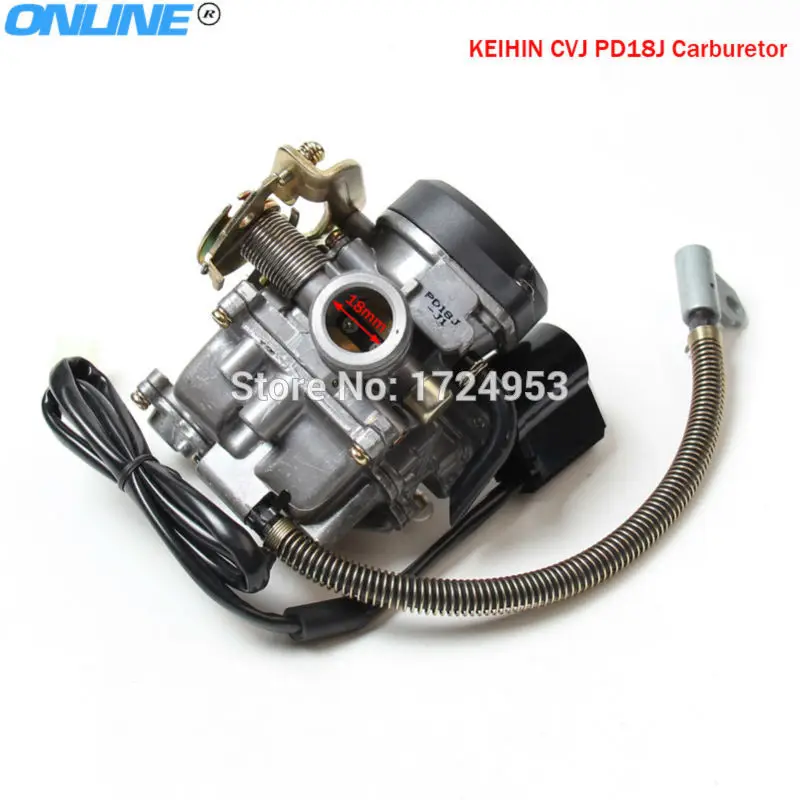 Keihin Cvk Pd18j 18mm Carburetor Fit Motorcycle Gy6 50cc Scooter Moped Pd18 Engine 139qmb 139qma Abm Irbis Baja Aliexpress