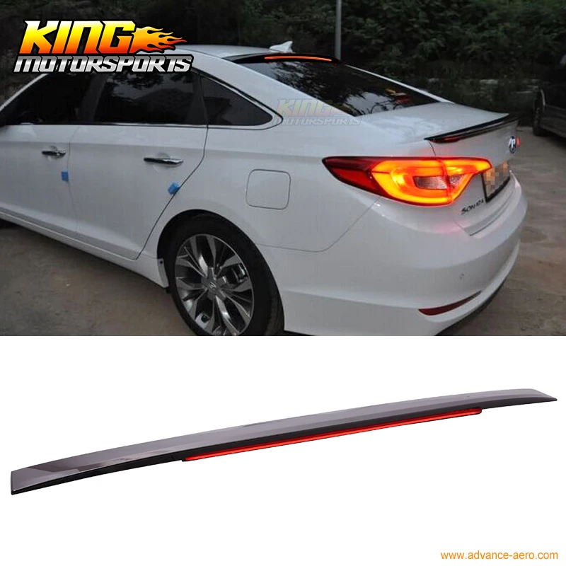 Подходит для 15-16 Hyundai Sonata oe Стиль роспись спойлер багажника w/LED-abs(# nn8