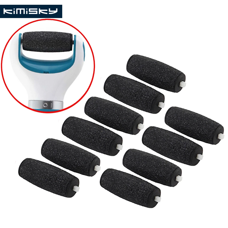 Black 10pcs foot care tool pedicure tools Roller Head For Scholls Size
