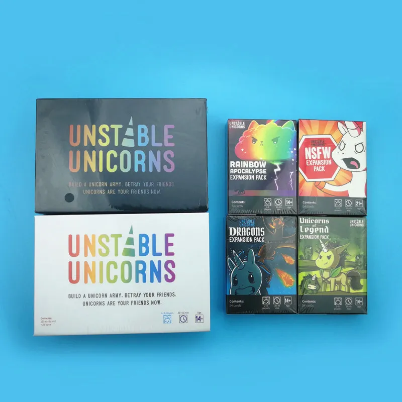 

NEW Unstable Unicorns Dragons Expansion Pack NSFW Expansion Pack Rainbow Apocalypse Collection Play Fun Children Adults Gadgets