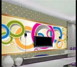 3d обои на заказ гостиная росписи Красочный Мода Круг Европейский зерна живопись диван ТВ установка стены украшения стола