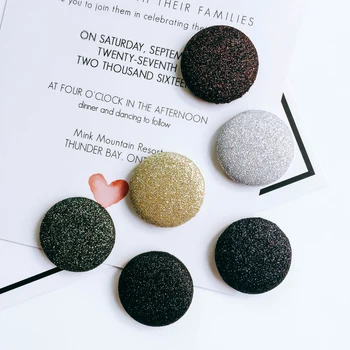 

ZEROUP Ear Drop 6 Colors Glitter Flash Round Earring Accessories Pendant Necklace Charms Diy Handmade Material 10pcs