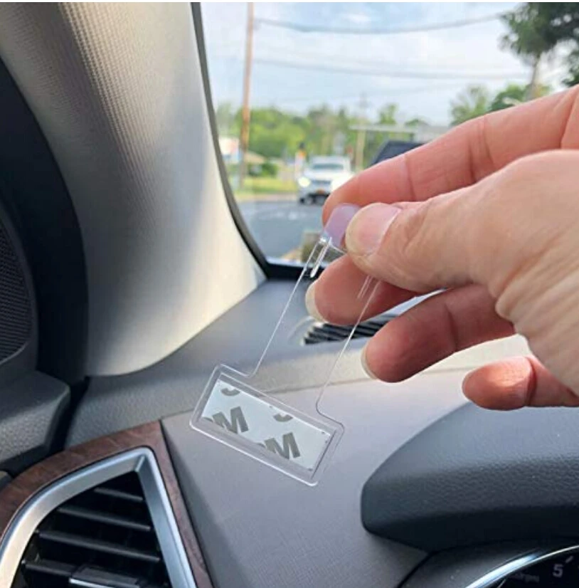 1 Piece Car Ticket Folder Mini T-shape Transparent Environmentally Holder Mount Styling for Office Home | Автомобили и мотоциклы
