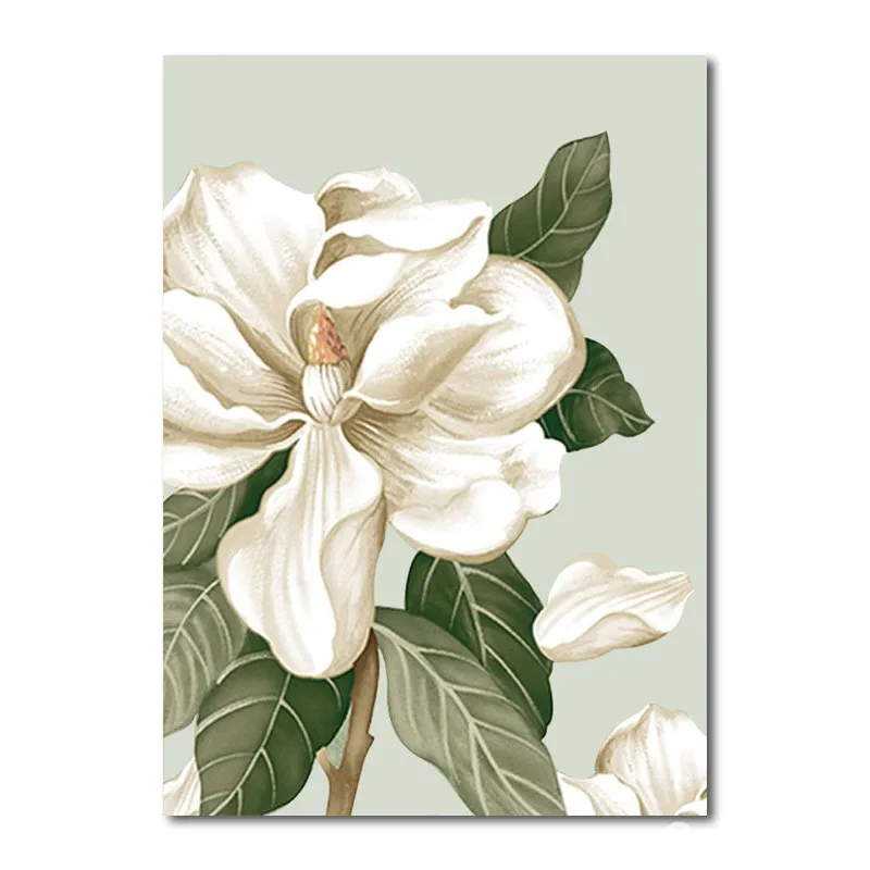 B620962（小清新手绘花无框装饰画50×70）-6