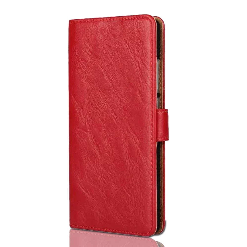 Ретро кошелек кожаный чехол сумка Shell Корпус телефон чехлы для Vertex Impress Весна - Цвет: Красный
