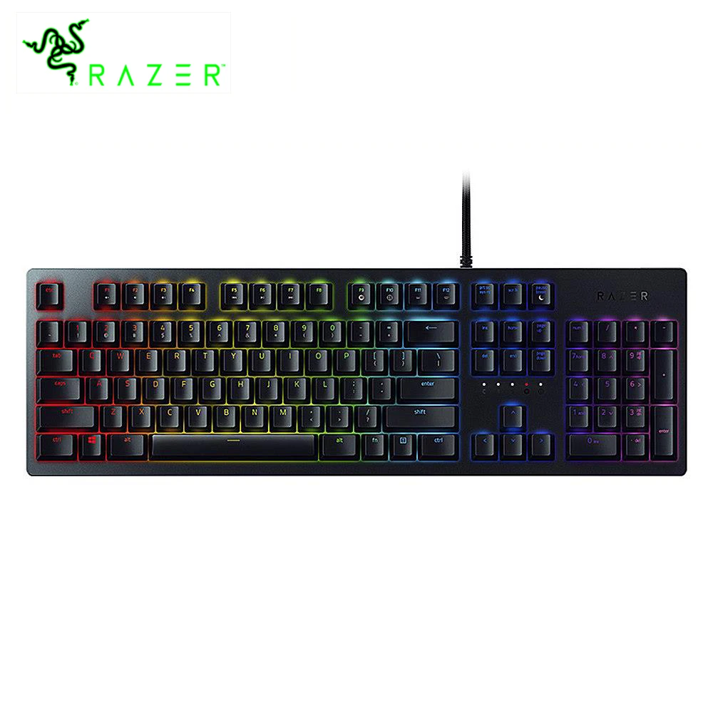 

Razer Huntsman Wired Mechanical Switches Gaming Keyboard RGB Backlit Ergonomic Wrist Rest Tactile Keyboard Gaming For PC/Laptop
