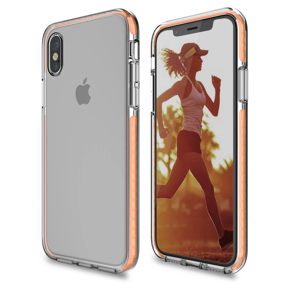 

Shockproof Case For iPhone XS Soft Silicone Edge Hybrid Armor Transparent Cover For iPhone XR XS MAX X S 2018 Cases Funda Coque