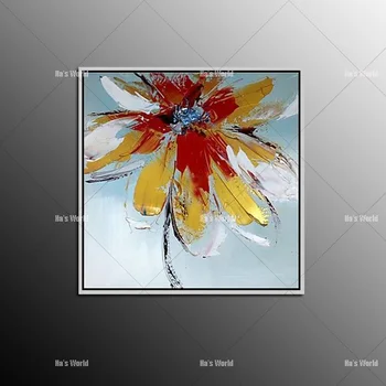 

Large Size 100% Handpainted Flowers Tree Abstract Morden Oil Painting On Canvas Wall Art Wall Pictures For Live Room Home Decor