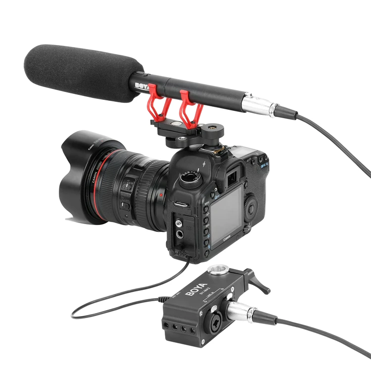 Двухканальный XLR аудио микшер BOYA для Canon EOS Nikon sony Panasonic DSLR SLR камера DV видеокамера XLR вход микрофон 3,5 мм TRS выход