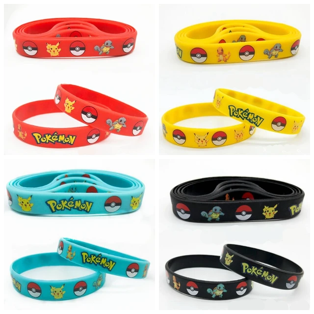 40pcs Trendy Game pokemon Wristband Lovely Cartoons Silicone Bracelet pet elf Bangles Kids Birthday Party Decoration Gift Toy 1