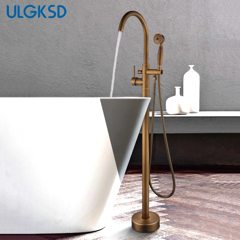 Buy ULGKSD Single Tube Antique Floor Stand Faucet