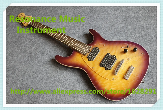 Best price at $314 Cheap Hot Selling Qulited Finish Musicman SM-Y2D Electric Guitars Steve Mouse Signature China Guitars For Sale